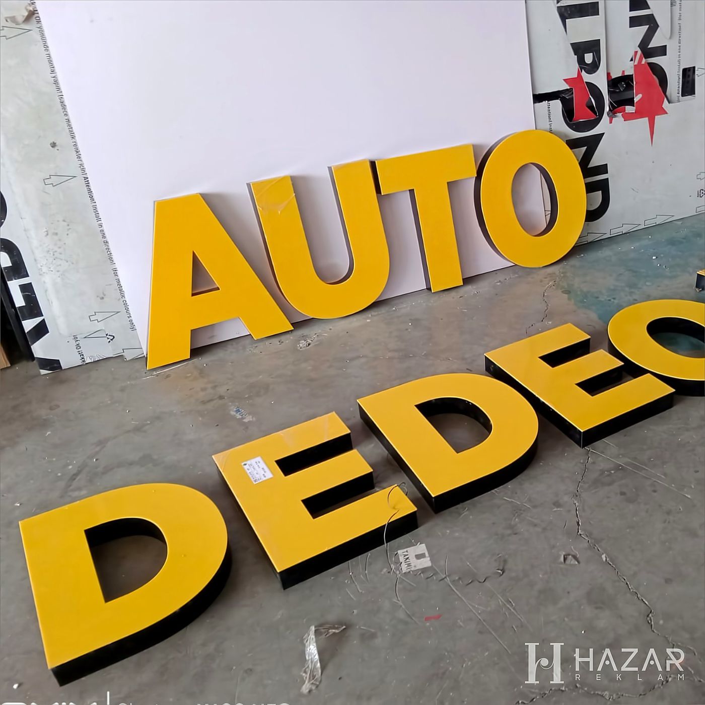 Kutu harf üretim aşaması